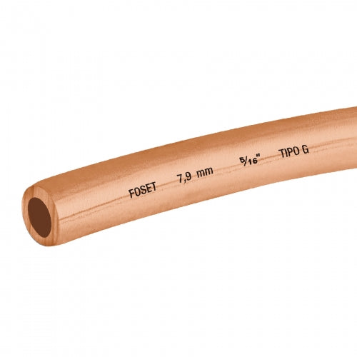Rollo de 15 m de tubo flexible de cobre de 5/16', Foset 48156 CC-002F