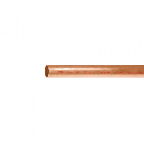 Tubo de 3/4' de cobre tipo 'M' , de 3 m, Foset 41275 CC-002M
