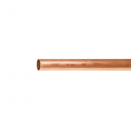 Tubo de 3/4' de cobre tipo 'N' , de 3 m, Foset 48152 CC-002N