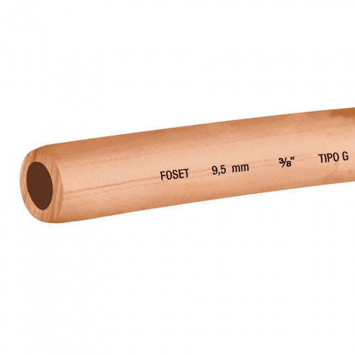 Rollo de 15 m de tubo flexible de cobre de 3/8', Foset 48157 CC-003F