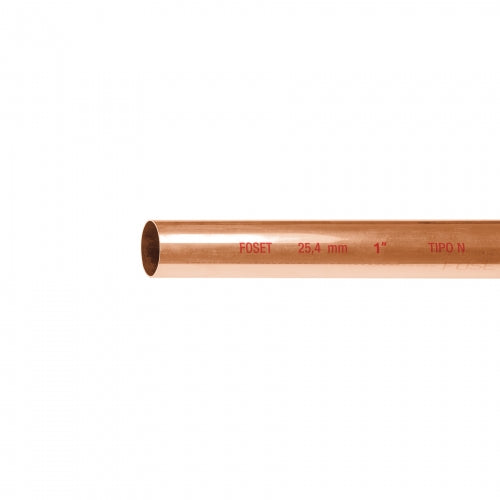 Tubo de 1' de cobre tipo 'N' , de 3 m, Foset 48153 CC-003N
