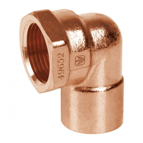 Codo 90° de cobre, rosca interior 1', Foset 49652 CC-503