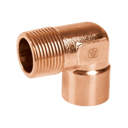Codo 90° de cobre, rosca exterior 3/4', Foset 49648 CC-512