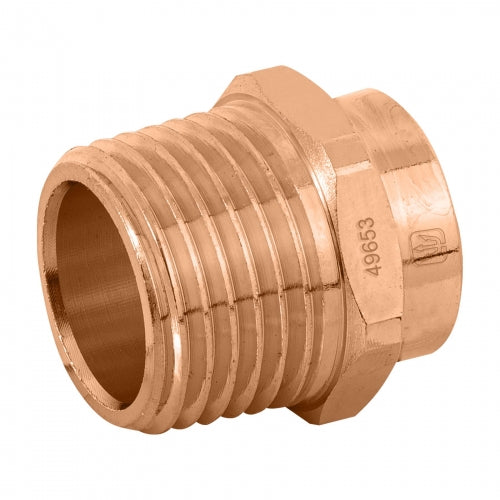 Conector de cobre, rosca exterior 1/2', Foset 49653 CC-611