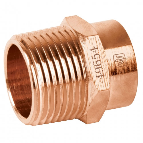 Conector de cobre, rosca exterior 3/4', Foset 49654 CC-612