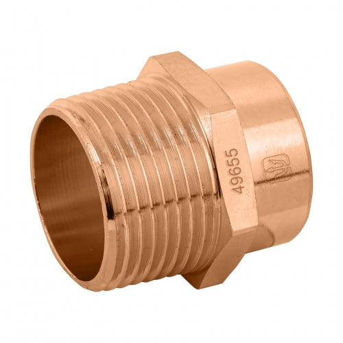 Conector de cobre, rosca exterior 1', Foset 49655 CC-613