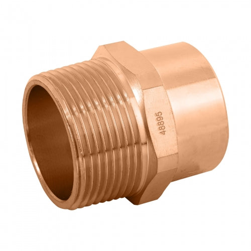 Conector de cobre, rosca exterior 1-1/4', Foset 48895 CC-614