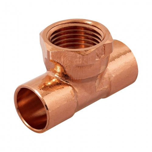 Tee de cobre rosca central 1/2', Foset 48885 CC-701