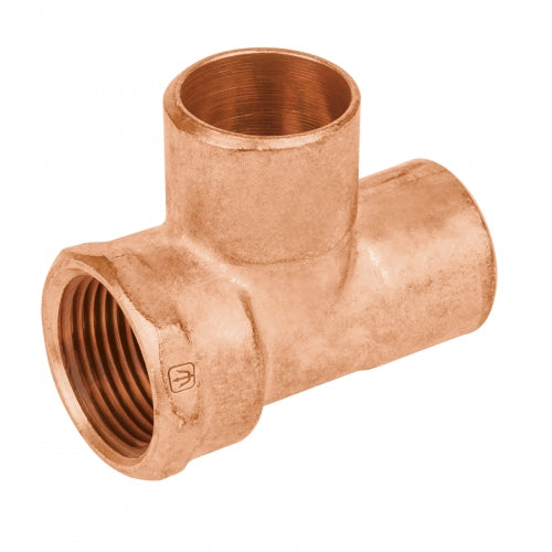 Tee de cobre rosca lateral 3/4', Foset 48888 CC-712