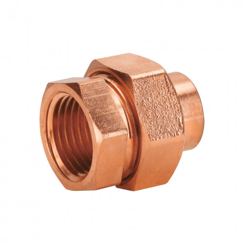 Tuerca unión latón cobrizado 1/2' rosca interior, Foset 48882 CC-981