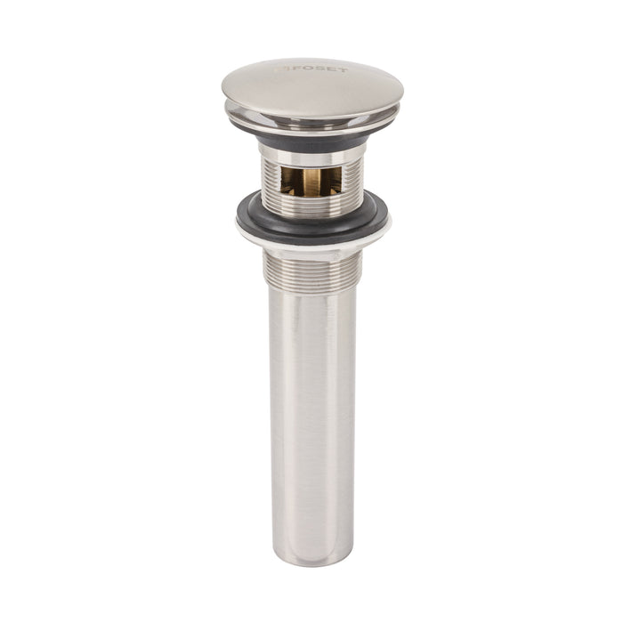 Contra p/lavabo, 1-1/4', con rebosadero, hongo, latón, satín 45702