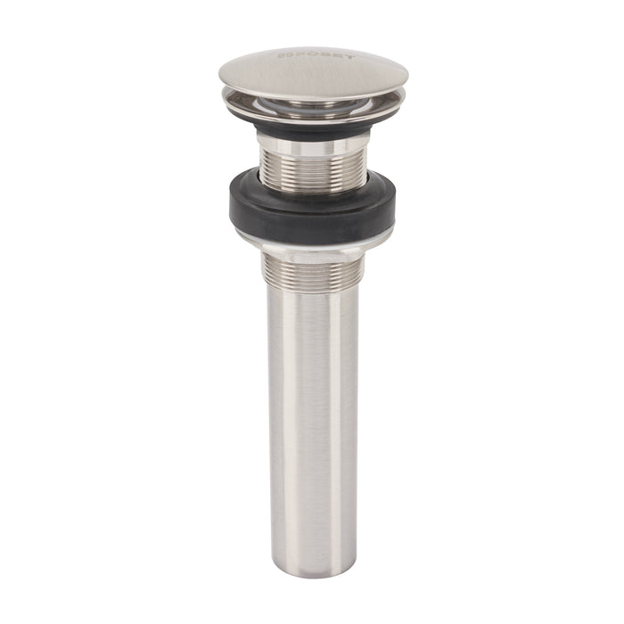 Contra p/lavabo, 1-1/4', sin rebosadero, hongo, latón, satín 45699