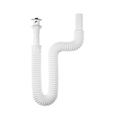 Céspol flexible para lavabo, 90 cm, arillo metálico, Foset 45318 CE-245