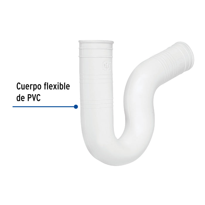 Céspol flexible 1-1/2' de PVC, para fregadero, Foset 49946