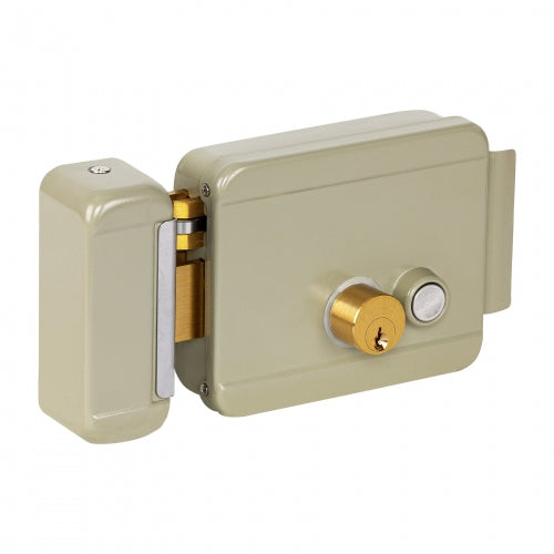 Cerradura electromecánica con botón, izquierda, Hermex 47977 CEM-32I