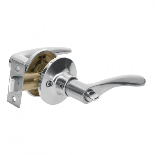 Cerradura manija 'Milán' baño cromo mate, cilindro metal 20037 CEMA-3BB