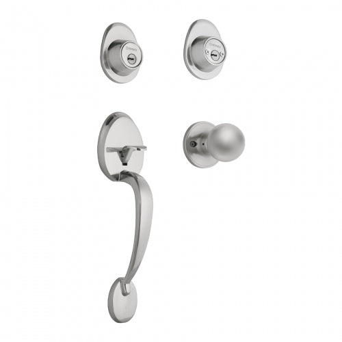 Jaladera, perilla y cerrojo llave-llave, cromo mate, Hermex 43024 CEP-32PJ