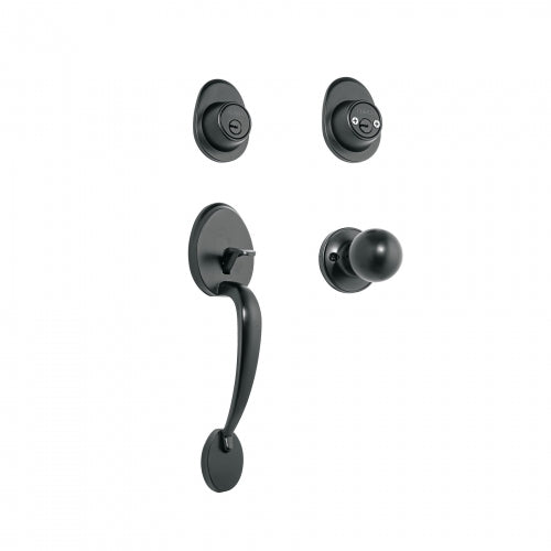 Jaladera, perilla y cerrojo llave-llave, negro 48436 CEP-62PJ