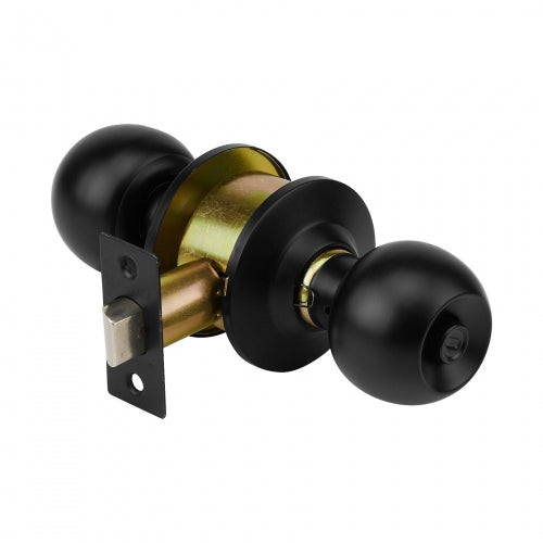 Cerradura pomo, negro, esfera, baño, Hermex 47911 CEPO-61B