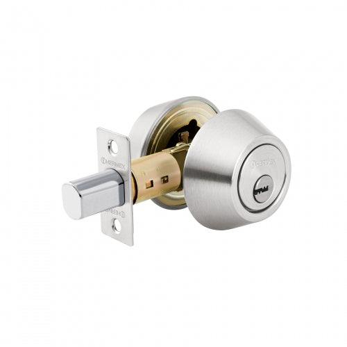 Cerrojo llave-llave cromo mate, llave de puntos, Hermex 43602 CERO-32