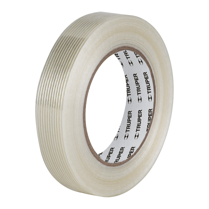 Cinta flejadora con filamentos 24mm x 50 m, transparente 103029 CFI-24
