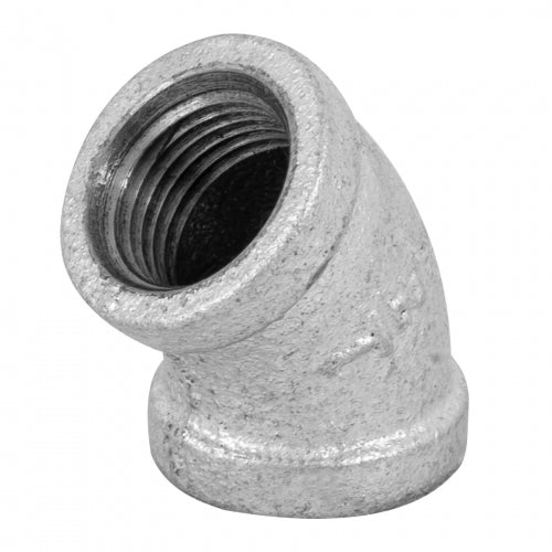 Codo 45° acero galvanizado de 1/2', Foset 47539 CG-861