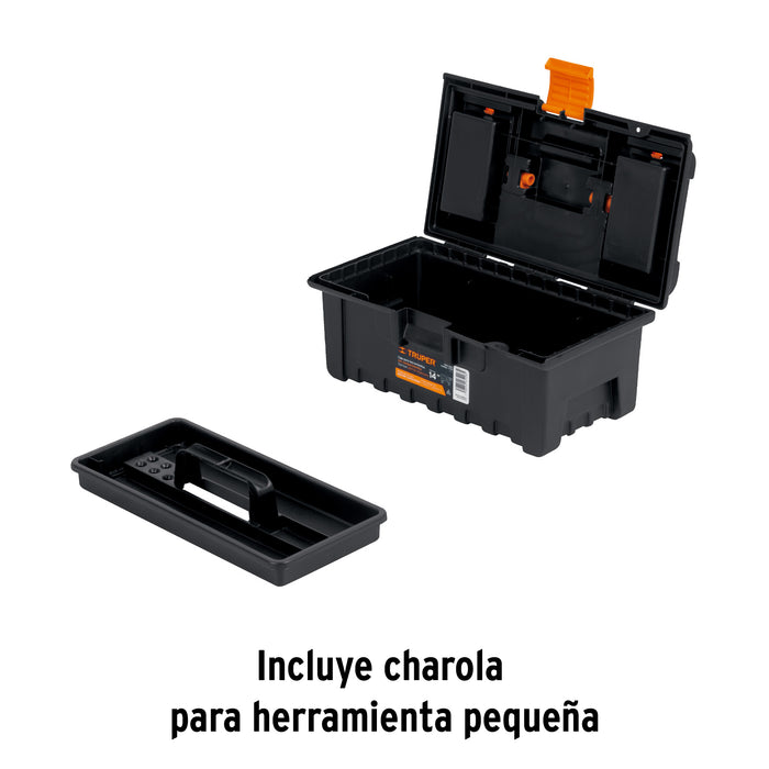 Caja para herramienta de 14' con compartimentos, Truper 11139 CHA-14NC