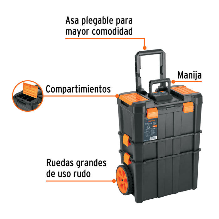 Caja p/herramienta de 19'x25' c/ruedas, 3 en 1 desmontable 102644 CHP-1925R