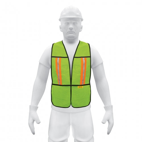 Chaleco de seguridad con cintas reflejantes, verde, Pretul 21026 CHS-200V