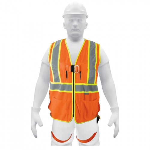 Chaleco de seguridad para arnés, alta visibilidad, naranja 101770 CHS-700NA