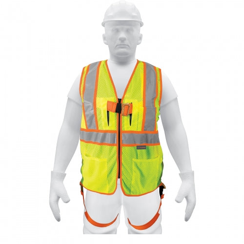 Chaleco de seguridad para arnés, alta visibilidad, verde 101771 CHS-700VA