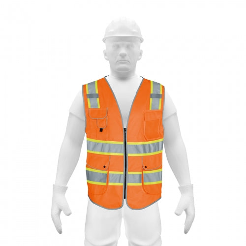 Chaleco de seguridad de alta visibilidad, naranja, extra gra 102442 CHS-900N-XL