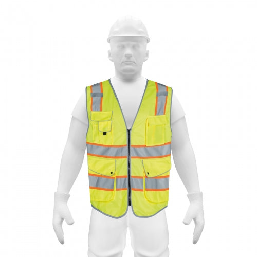 Chaleco de seguridad de alta visibilidad, verde, mediano 102443 CHS-900V-M