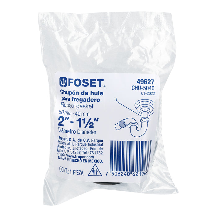 Chupón de PVC, 2' x 1-1/2', Foset 49627