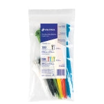 Bolsa con 200 cinchos plásticos en colores surtidos, Volteck 44019 CIN-20C