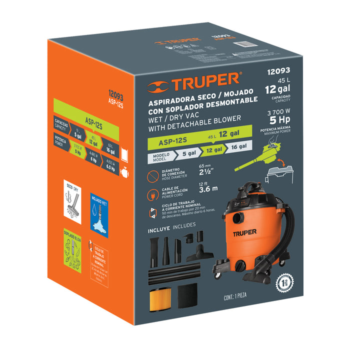 Caja de empaque de repuesto para ASP-12, Truper 103123 CJ-ASP-12