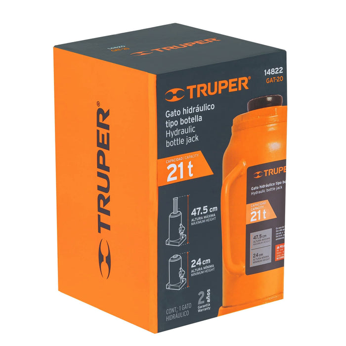 Gato hidráulico de botella de 2 Ton, Truper 14810 GAT-2