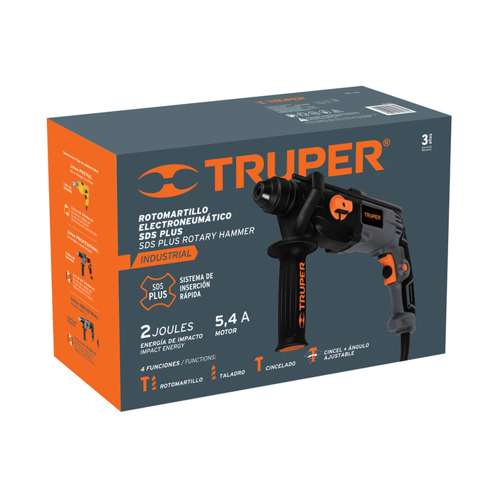 Rotomartillo SDS Plus 2 Joules 650 W, industrial, Truper 16762 ROEL-20N
