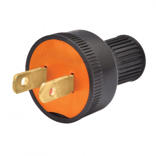2 Clavijas no polarizadas redondas de PVC, Volteck 46210 CL-HR