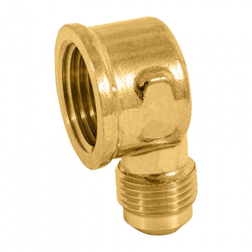 Codo para estufa a 90° de latón de 3/8 x 1/2', Foset 47404 CLG-522