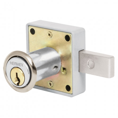 Cerradura para mueble, modelo 25, cromo, Hermex 43559 CM-25C