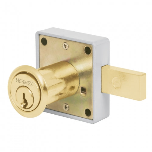 Cerradura para mueble, modelo 25, latón, Hermex 43567 CM-25L