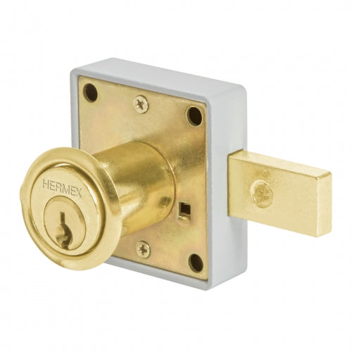Cerradura para mueble, modelo 26, latón, Hermex 43568 CM-26L