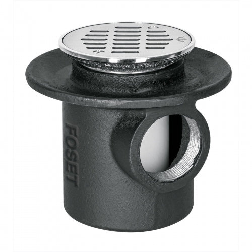 Coladera de hierro de una boca para piso, rejilla inox 45301 CO-23
