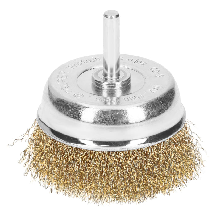 Carda de copa 2-3/4' alambre grueso para taladro, Truper 11572 CO-3