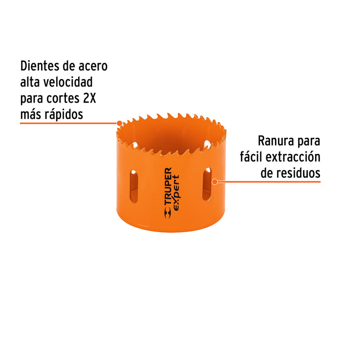 Brocasierra bimetálica 2-1/2', Truper Expert 18119