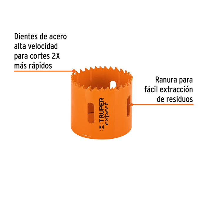 Brocasierra bimetálica 2-1/4', Truper Expert 18099