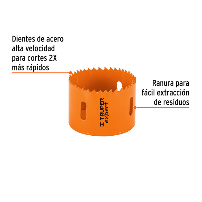 Brocasierra bimetálica 2-3/4', Truper Expert 18120