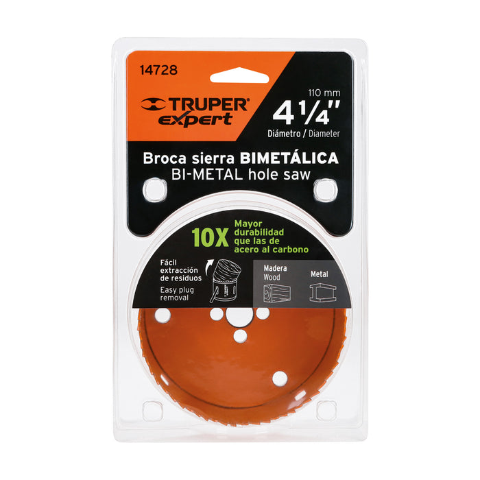 Brocasierra bimetálica 4-1/4', Truper Expert 14728