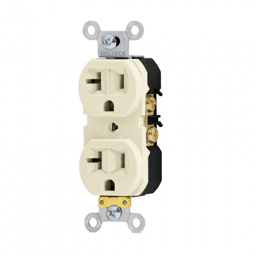 Contacto dúplex, 2 polos 3 hilos, 20 A, Standard, marfil 46100 CODO-MS